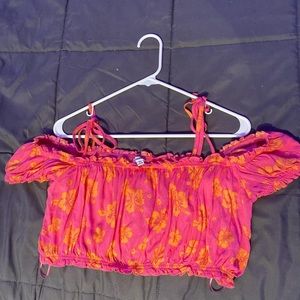 Garage Pink Crop Top